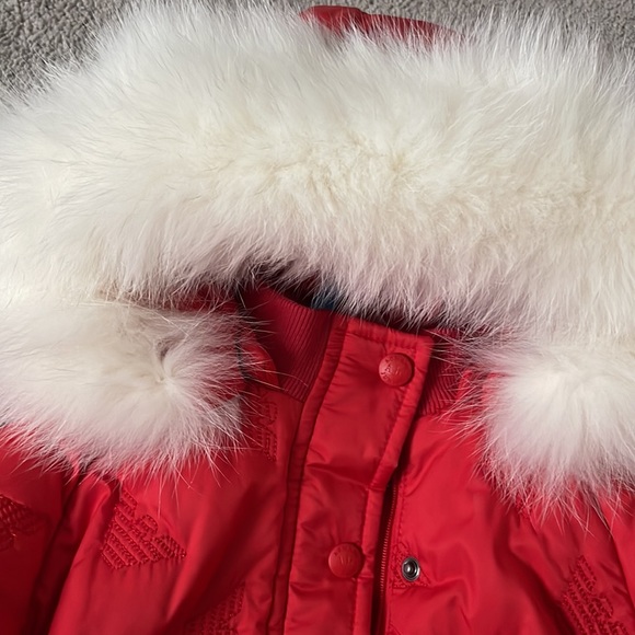COPY - Armani Junior Red Bomber coat size 3 - Picture 3 of 7